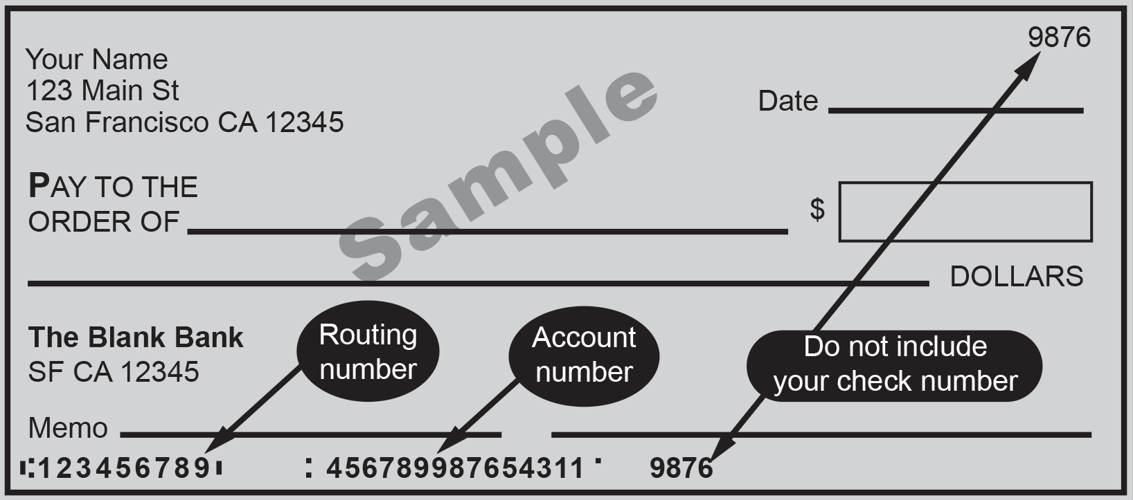 Image of sample check